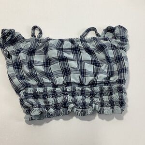 Abercrombie & Fitch Kids Plaid Ruffled Crop Top Size 9/10 kids
